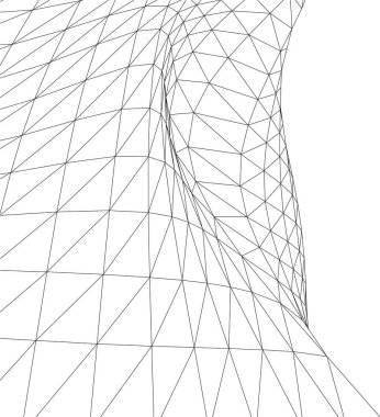 Mimari sanat konseptinde soyut çizgiler, minimum geometrik şekiller.