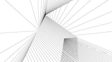 Mimari sanat konseptinde soyut çizgiler, minimum geometrik şekiller.