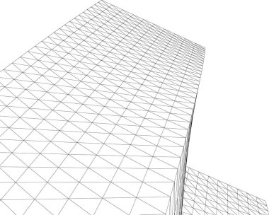 Mimari sanat konseptinde soyut çizgiler, minimum geometrik şekiller. 