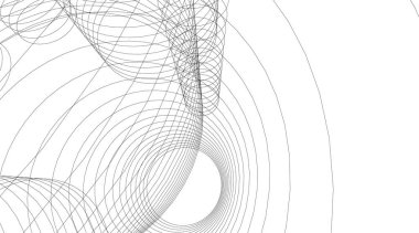 Mimari sanat konseptinde soyut çizgiler, minimum geometrik şekiller.