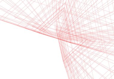 Mimari sanat konseptinde soyut çizgiler, minimum geometrik şekiller.