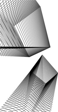 Mimari sanat konseptinde soyut çizgiler, minimum geometrik şekiller. 