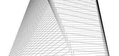 Mimari sanat konseptinde soyut çizgiler, minimum geometrik şekiller.