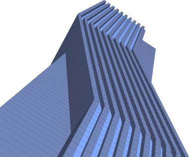 Mimari sanat konseptinde soyut çizgiler, minimum geometrik şekiller.