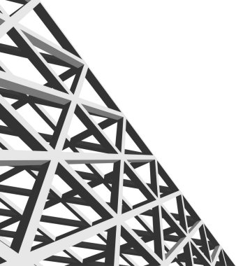 Mimari sanat konseptinde soyut çizgiler, minimum geometrik şekiller. 