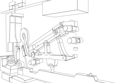 Mimari sanat konseptinde soyut çizgiler, minimum geometrik şekiller. 
