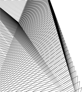 Mimari sanat konseptinde soyut çizgiler, minimum geometrik şekiller. 