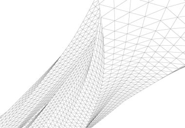 Mimari sanat konseptinde soyut çizgiler, minimum geometrik şekiller.