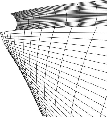 Mimari sanat konseptinde soyut çizgiler, minimum geometrik şekiller. 