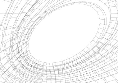 Mimari sanat konseptinde soyut çizgiler, minimum geometrik şekiller. 
