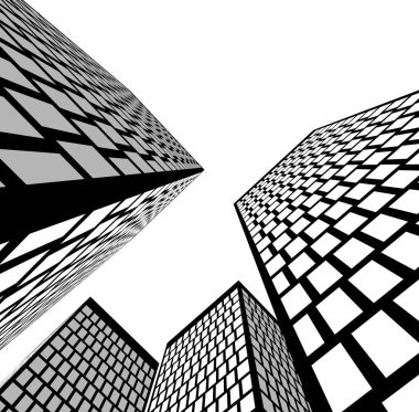 Mimari sanat konseptinde soyut çizgiler, minimum geometrik şekiller. 