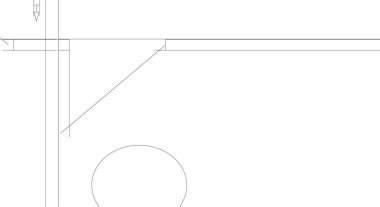 Mimari sanat konseptinde soyut çizgiler, minimum geometrik şekiller. 
