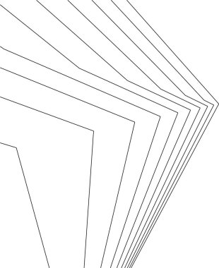 Mimari sanat konseptinde soyut çizgiler, minimum geometrik şekiller. 