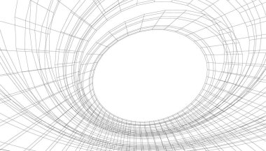 Mimari sanat konseptinde soyut çizgiler, minimum geometrik şekiller.