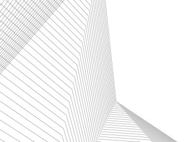 Mimari sanat konseptinde soyut çizgiler, minimum geometrik şekiller.