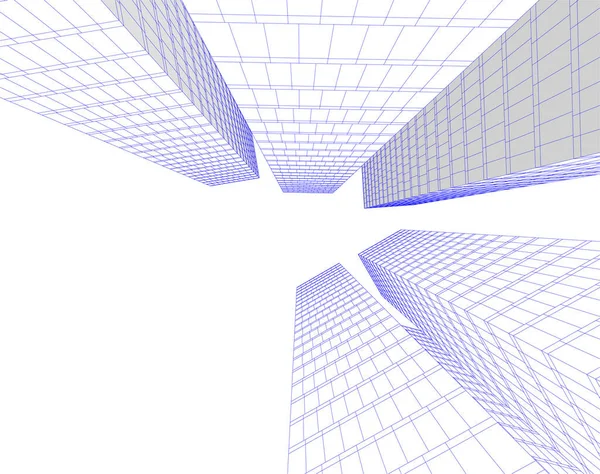 Minimale Geometrische Vormen Architectonische Lijnen — Stockvector