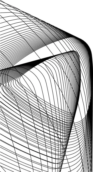 Líneas Abstractas Dibujo Concepto Arte Arquitectónico Formas Geométricas Mínimas — Vector de stock