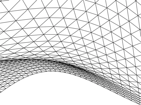 Abstrakte Zeichnungslinien Architektonischen Kunstkonzept Minimale Geometrische Formen — Stockvektor