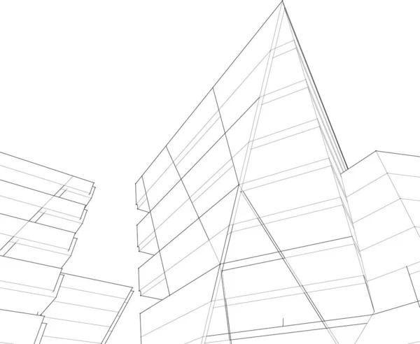 Formes Géométriques Minimales Lignes Architecturales — Image vectorielle