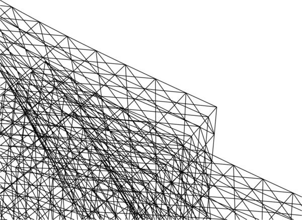 Abstrakcyjne Linie Rysunku Koncepcji Sztuki Architektonicznej Minimalne Kształty Geometryczne — Wektor stockowy