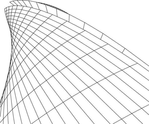 Mimari Sanat Konseptinde Soyut Çizgiler Minimum Geometrik Şekiller — Stok Vektör