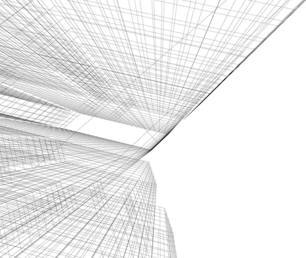 Mimari Sanat Konseptinde Soyut Çizgiler Minimum Geometrik Şekiller — Stok Vektör