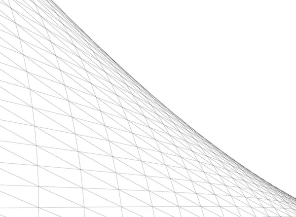 Abstrakte Zeichnungslinien Architektonischen Kunstkonzept Minimale Geometrische Formen — Stockvektor