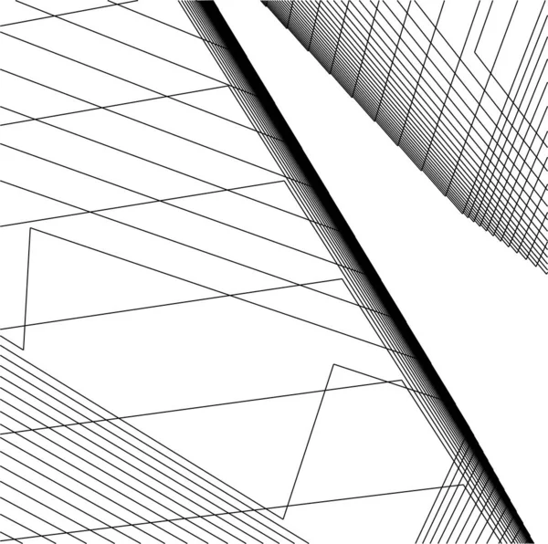 Lignes Dessin Abstraites Dans Concept Art Architectural Formes Géométriques Minimales — Image vectorielle