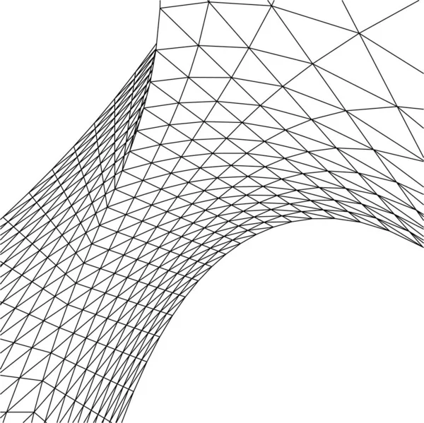 Abstracte Tekenlijnen Architectonisch Kunstconcept Minimale Geometrische Vormen — Stockvector