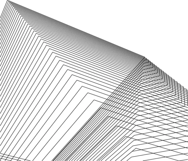 Minimale Geometrische Vormen Architectonische Lijnen — Stockvector