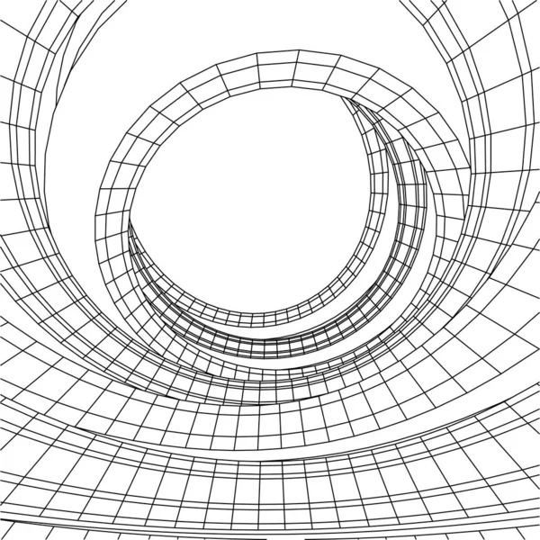 Abstracte Tekenlijnen Architectonisch Kunstconcept Minimale Geometrische Vormen — Stockvector