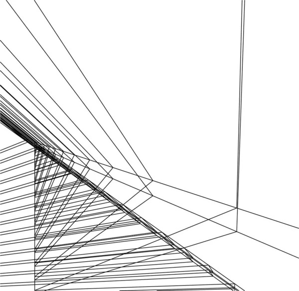 Minimalne Kształty Geometryczne Linie Architektoniczne — Wektor stockowy