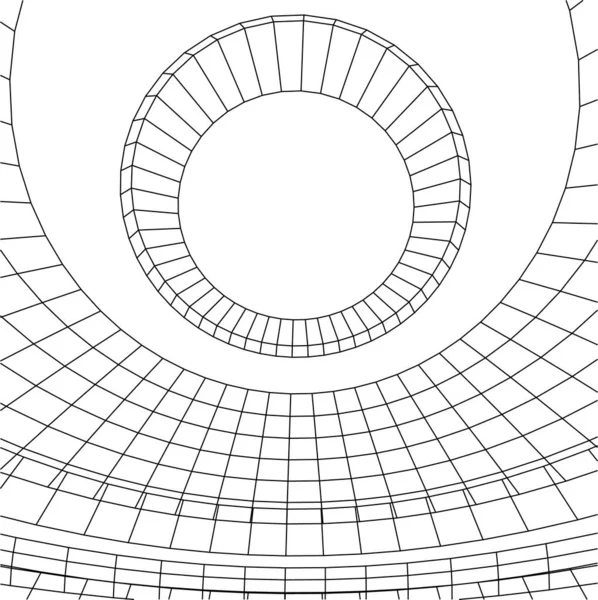 Abstrakta Teckningslinjer Arkitektonisk Konst Koncept Minimala Geometriska Former — Stock vektor