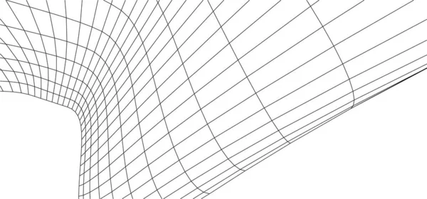 Abstrakte Zeichnungslinien Architektonischen Kunstkonzept Minimale Geometrische Formen — Stockvektor