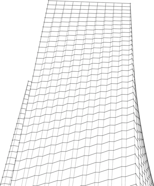 Líneas Abstractas Dibujo Concepto Arte Arquitectónico Formas Geométricas Mínimas — Archivo Imágenes Vectoriales