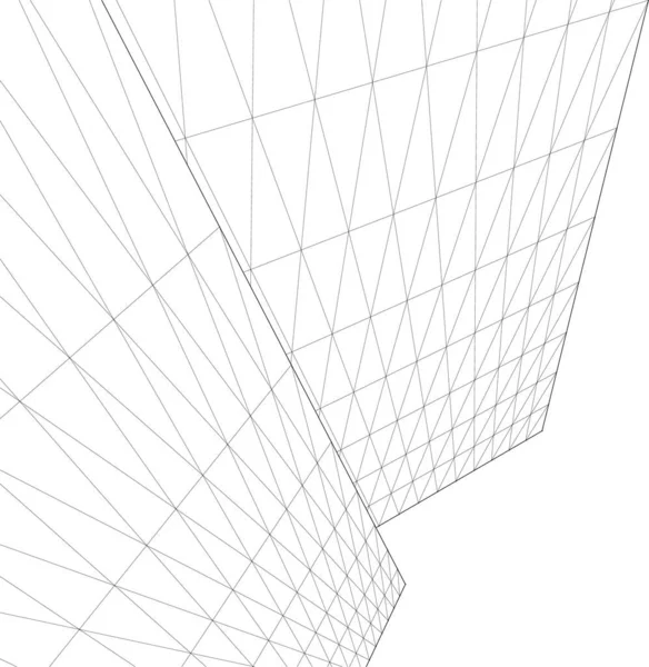 Abstracte Tekenlijnen Architectonisch Kunstconcept Minimale Geometrische Vormen — Stockvector