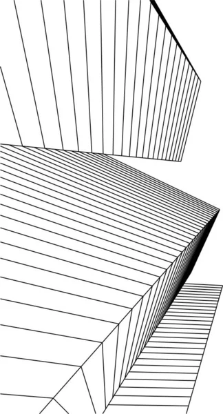 Formas Geométricas Mínimas Linhas Arquitetônicas —  Vetores de Stock