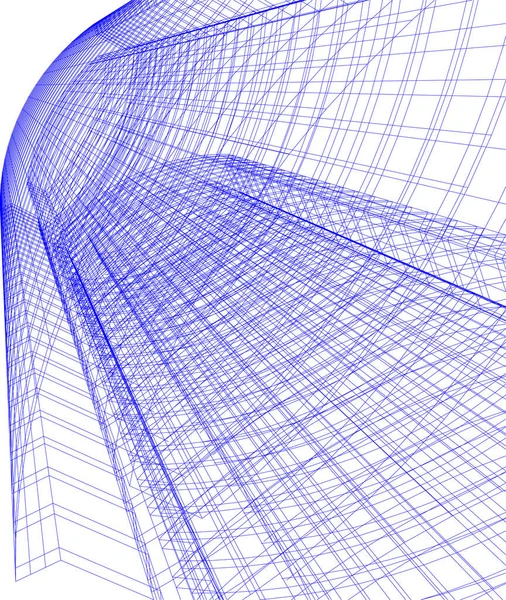 最小限の幾何学的形状建築線 — ストックベクタ