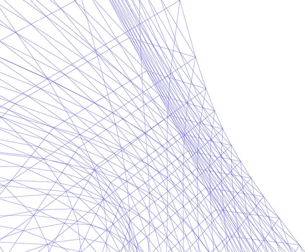 Líneas Abstractas Dibujo Concepto Arte Arquitectónico Formas Geométricas Mínimas — Archivo Imágenes Vectoriales