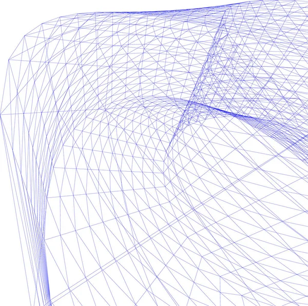 Linhas Abstratas Desenho Conceito Arte Arquitetônica Formas Geométricas Mínimas — Vetor de Stock