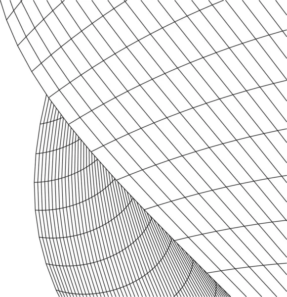 Mimari Sanat Konseptinde Soyut Çizgiler Minimum Geometrik Şekiller — Stok Vektör