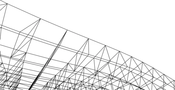 Formas Geométricas Mínimas Linhas Arquitetônicas — Vetor de Stock