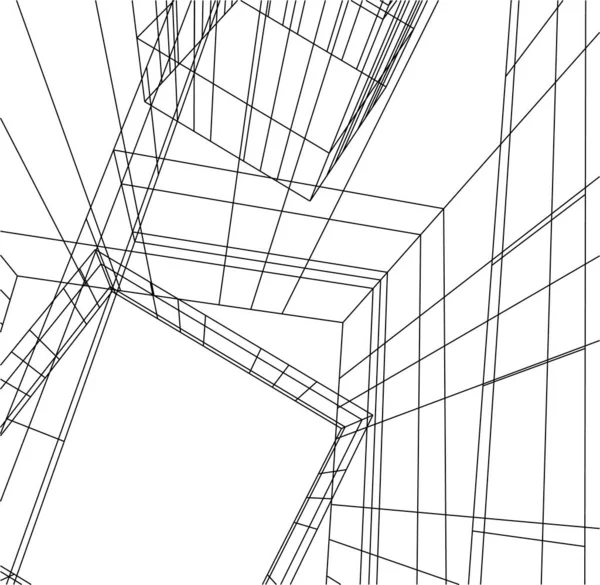 最小几何形状 建筑线 — 图库矢量图片