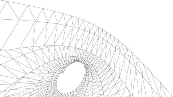 Linee Disegno Astratte Nel Concetto Arte Architettonica Forme Geometriche Minime — Vettoriale Stock