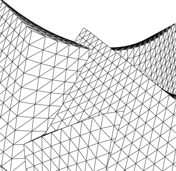 Linhas Abstratas Desenho Conceito Arte Arquitetônica Formas Geométricas Mínimas — Vetor de Stock