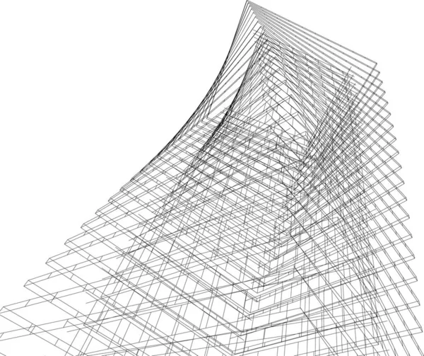 Arquitectura Edificio Ilustración Sobre Fondo — Archivo Imágenes Vectoriales