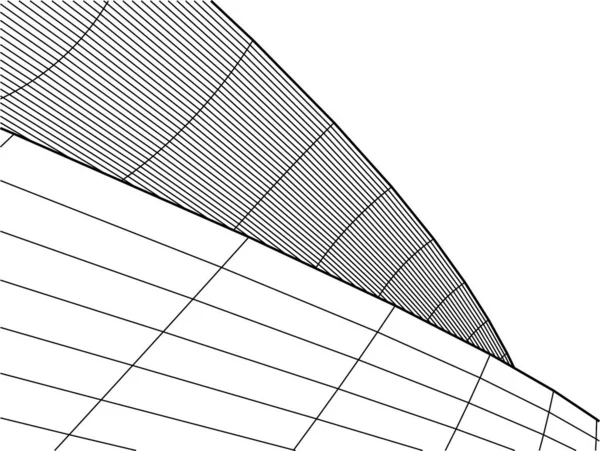 最小限の幾何学的形状建築線 — ストックベクタ