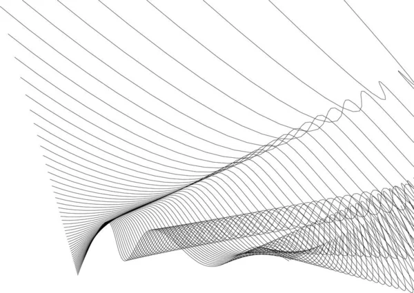 Elvont Rajzvonalak Építészeti Képzőművészetben Minimális Geometriai Formák — Stock Vector