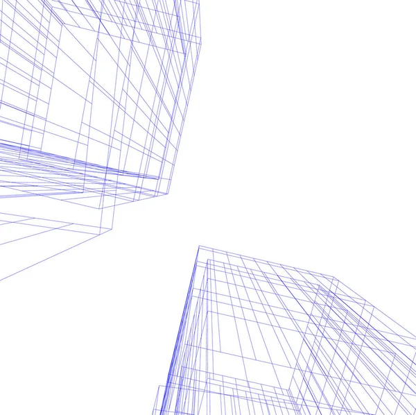 Linhas Abstratas Desenho Conceito Arte Arquitetônica Formas Geométricas Mínimas — Vetor de Stock