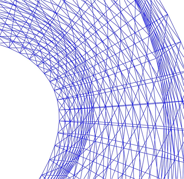 Abstracte Tekenlijnen Architectonisch Kunstconcept Minimale Geometrische Vormen — Stockvector